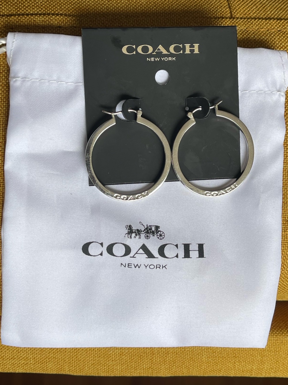 COACH Silver-Tone Hoop Earrings - Women Accessories
